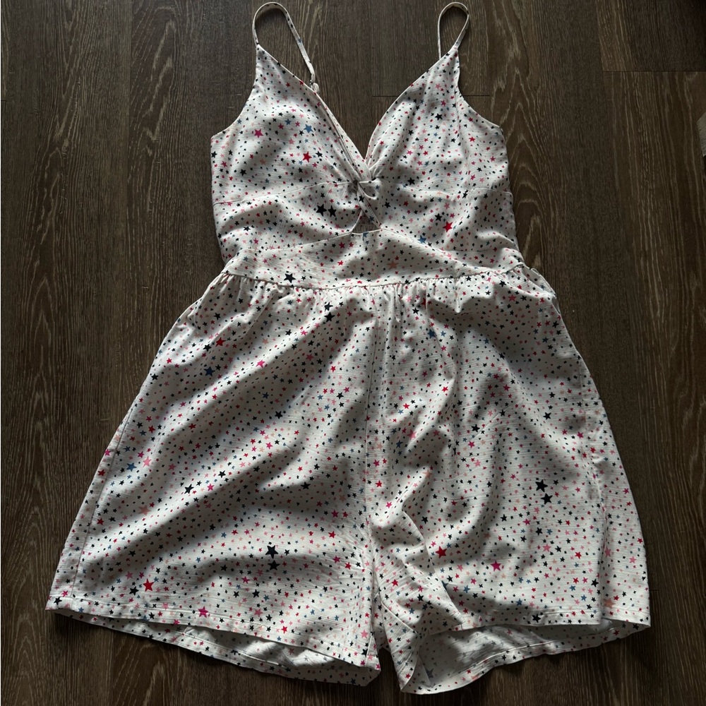 LOFT Multicolor Star Print Romper - Picture 2 of 4